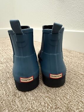 Hunter Short Teal Chelsea Rain Boots